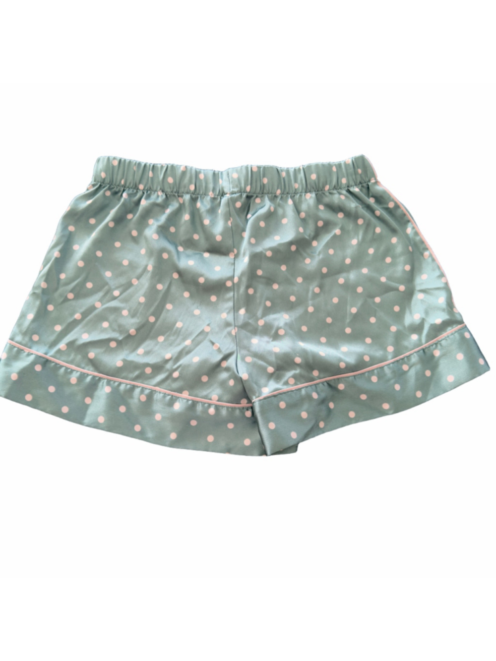 Victoria's Secret Mint Green Polka Dot Satin Pajama Sleep Shorts XS
